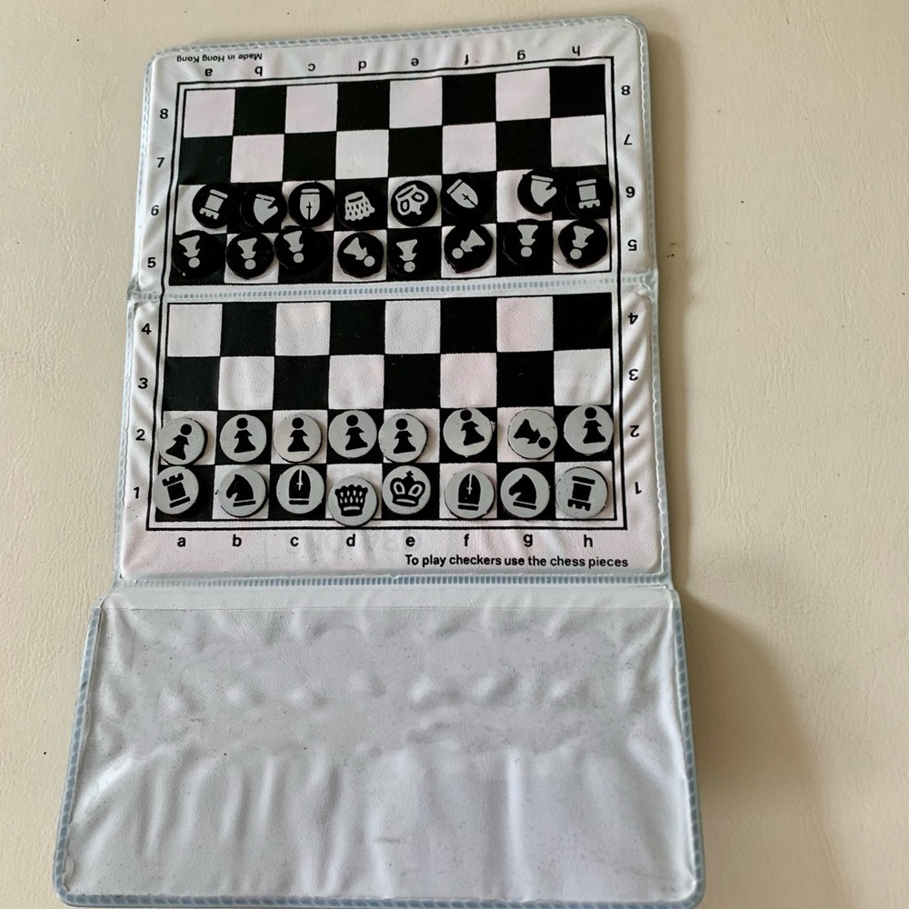 Vintage packable chess board